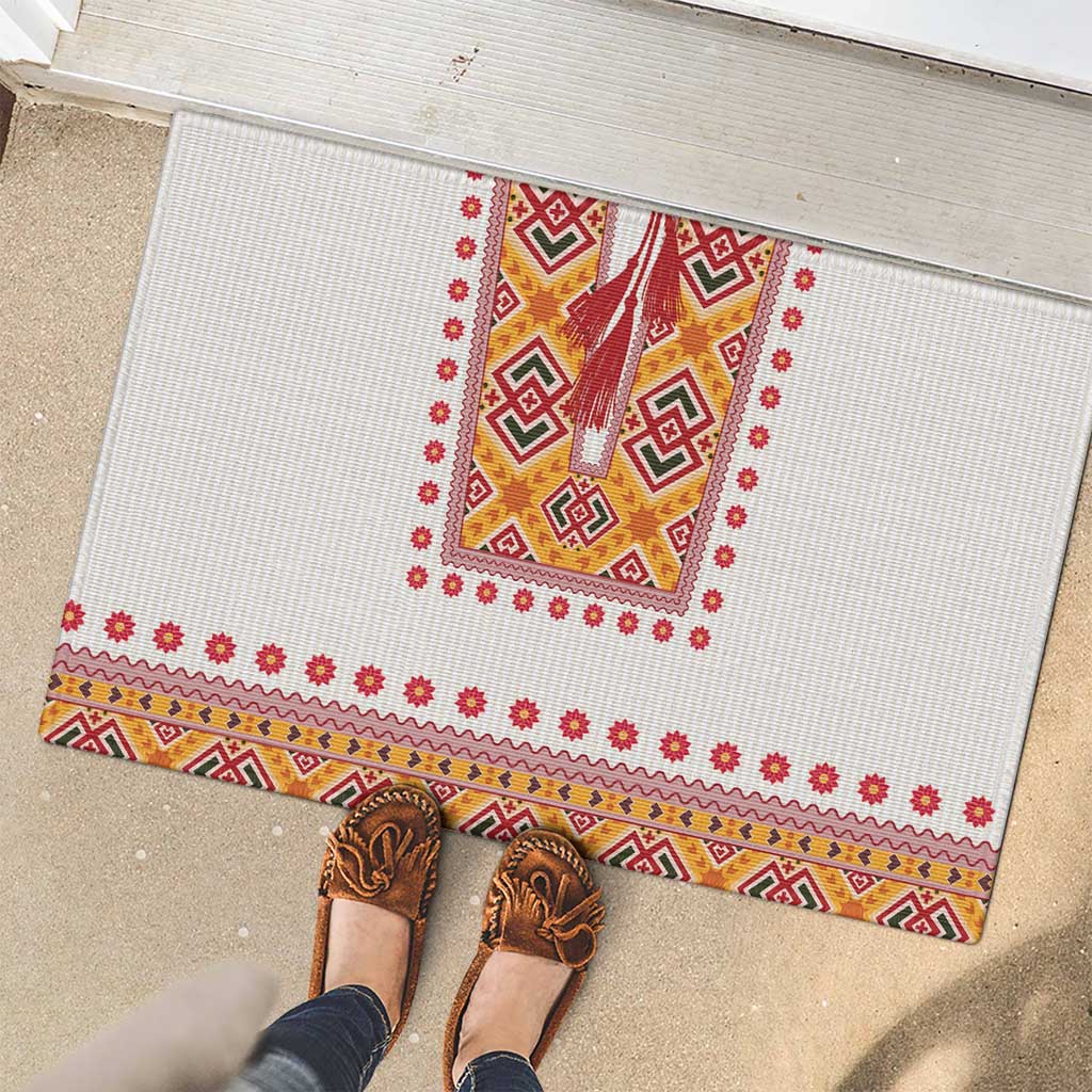 Slovakia Costume Rubber Doormat Traditional Folk Pattern