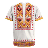 Slovakia Costume Rugby Jersey Traditional Folk Pattern