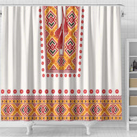 Slovakia Costume Shower Curtain Traditional Folk Pattern