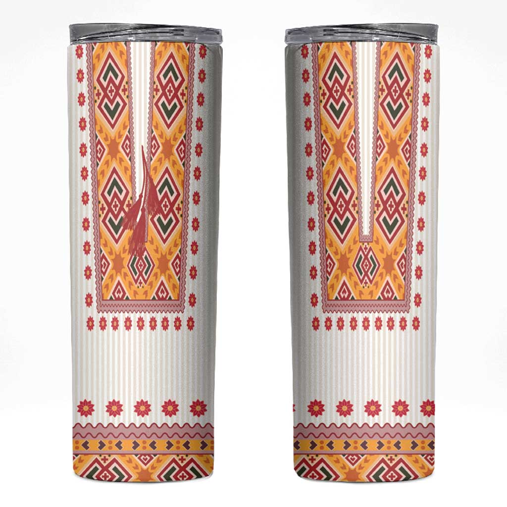Slovakia Costume Skinny Tumbler Traditional Folk Pattern
