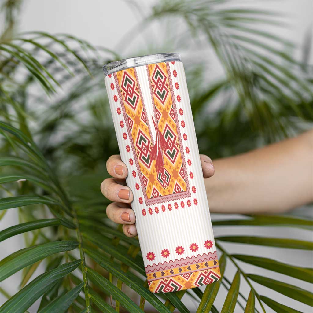 Slovakia Costume Skinny Tumbler Traditional Folk Pattern