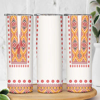 Slovakia Costume Skinny Tumbler Traditional Folk Pattern