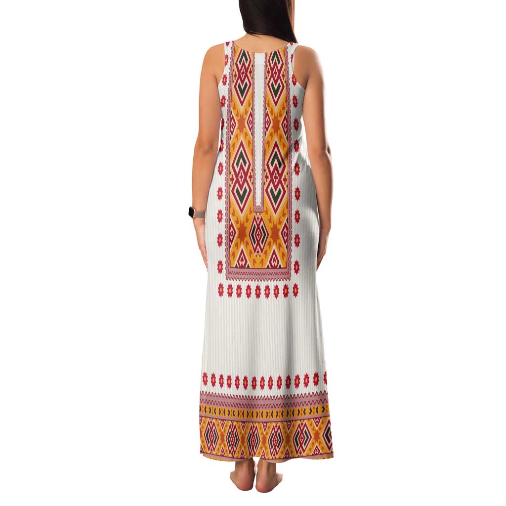 Slovakia Costume Tank Maxi Dress Traditional Folk Pattern