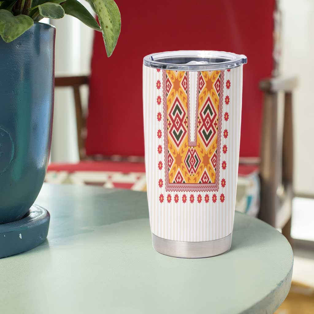 Slovakia Costume Tumbler Cup Traditional Folk Pattern