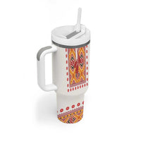 Slovakia Costume Tumbler With Handle Traditional Folk Pattern