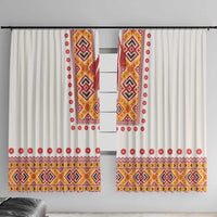 Slovakia Costume Window Curtain Traditional Folk Pattern