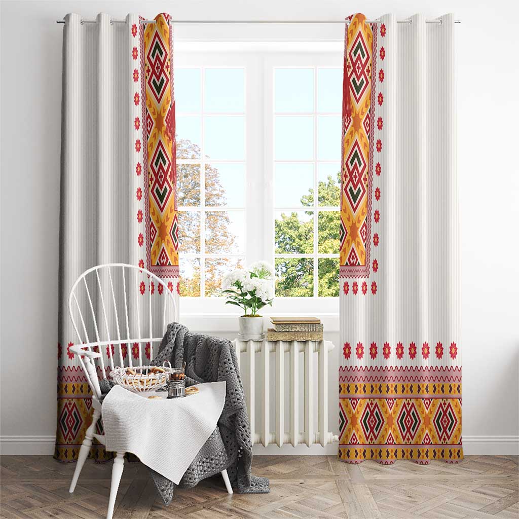 Slovakia Costume Window Curtain Traditional Folk Pattern