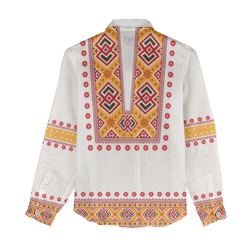 Slovakia Costume Women Casual Shirt Traditional Folk Pattern
