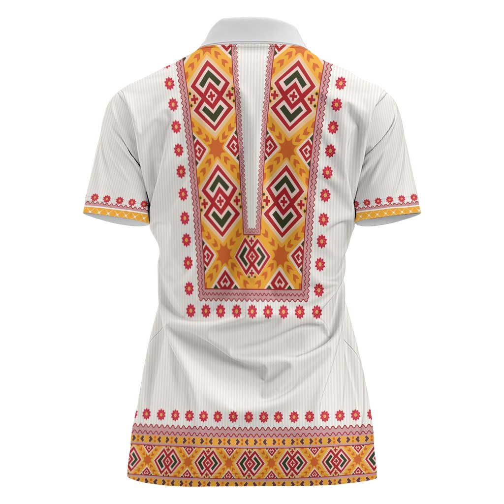 Slovakia Costume Women Polo Shirt Traditional Folk Pattern