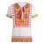 Slovakia Costume Women V-Neck T-Shirt Traditional Folk Pattern