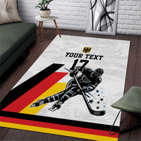 Custom Germany Ice Hockey Area Rug Retro Jersey