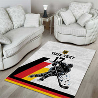 Custom Germany Ice Hockey Area Rug Retro Jersey