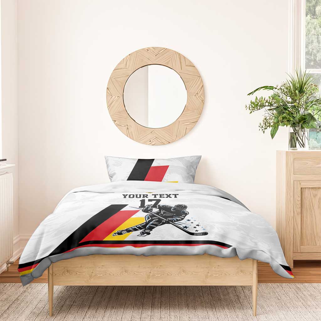 Custom Germany Ice Hockey Bedding Set Retro Jersey