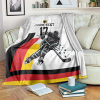 Custom Germany Ice Hockey Blanket Retro Jersey