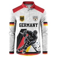 Custom Germany Ice Hockey Button Sweatshirt Retro Jersey
