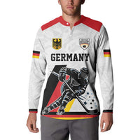 Custom Germany Ice Hockey Button Sweatshirt Retro Jersey