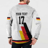 Custom Germany Ice Hockey Button Sweatshirt Retro Jersey