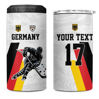 Custom Germany Ice Hockey 4 in 1 Can Cooler Tumbler Retro Jersey
