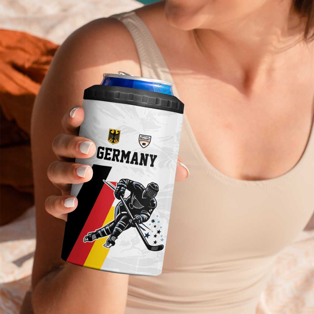 Custom Germany Ice Hockey 4 in 1 Can Cooler Tumbler Retro Jersey