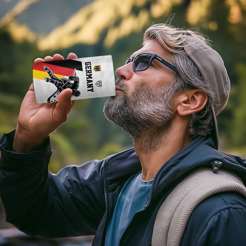 Custom Germany Ice Hockey 4 in 1 Can Cooler Tumbler Retro Jersey