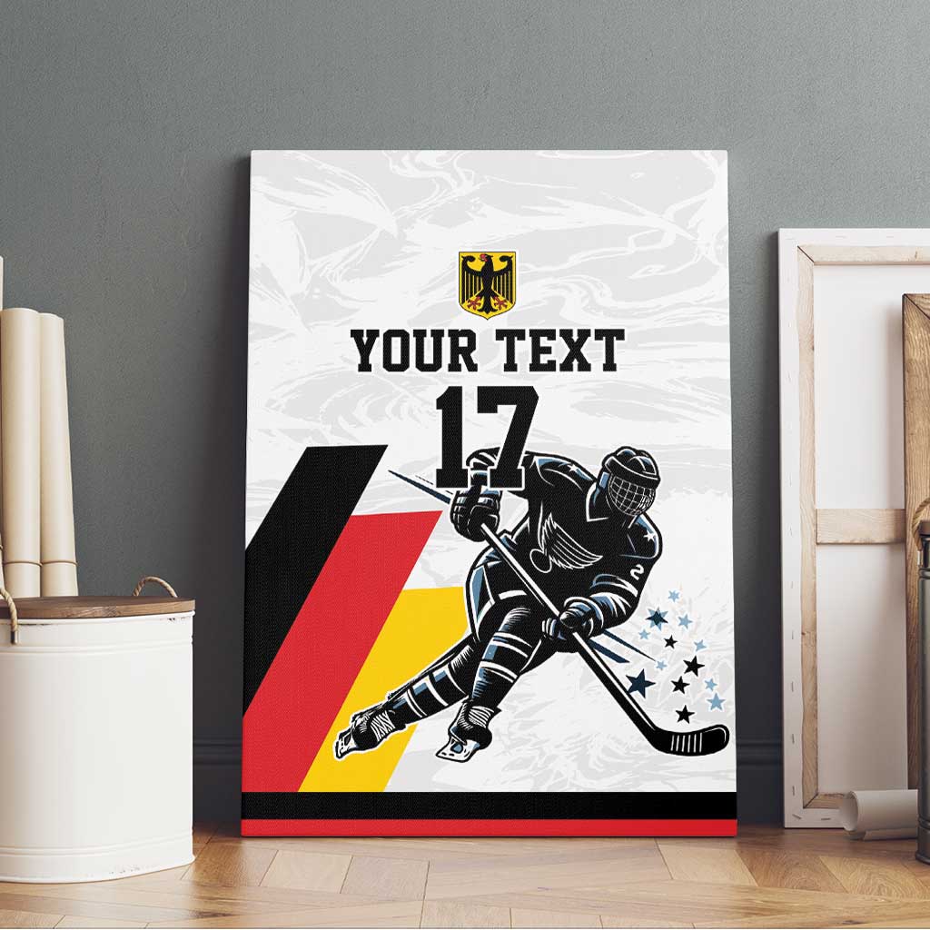 Custom Germany Ice Hockey Canvas Wall Art Retro Jersey