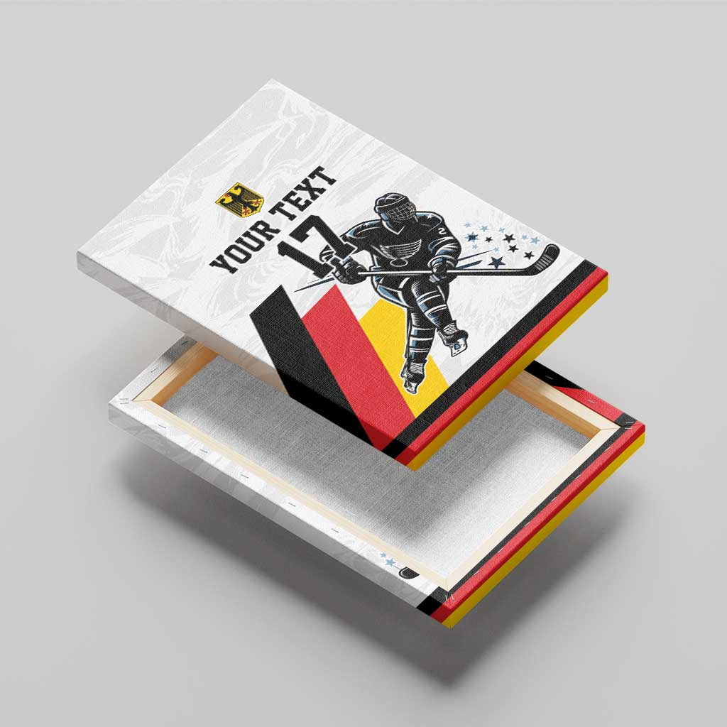 Custom Germany Ice Hockey Canvas Wall Art Retro Jersey