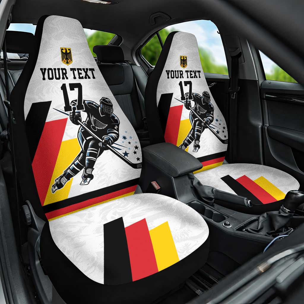 Custom Germany Ice Hockey Car Seat Cover Retro Jersey