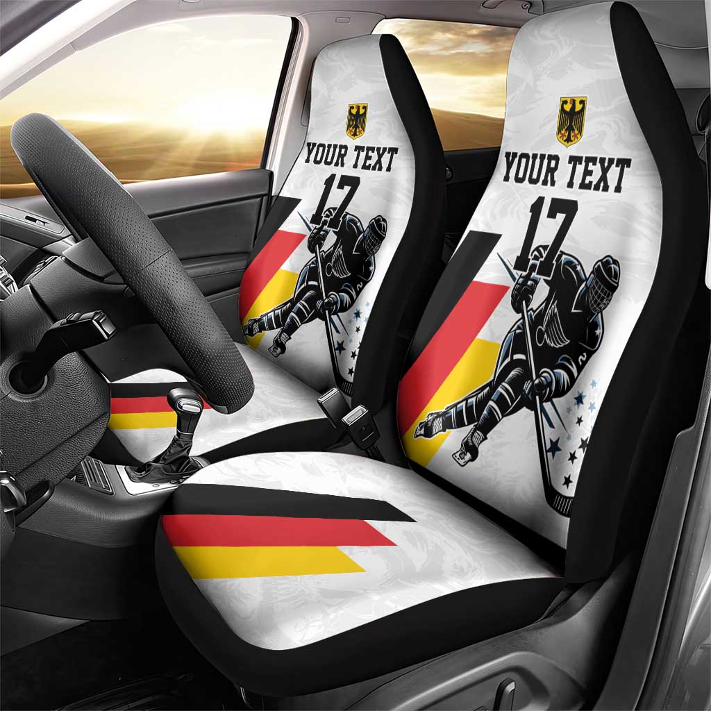 Custom Germany Ice Hockey Car Seat Cover Retro Jersey