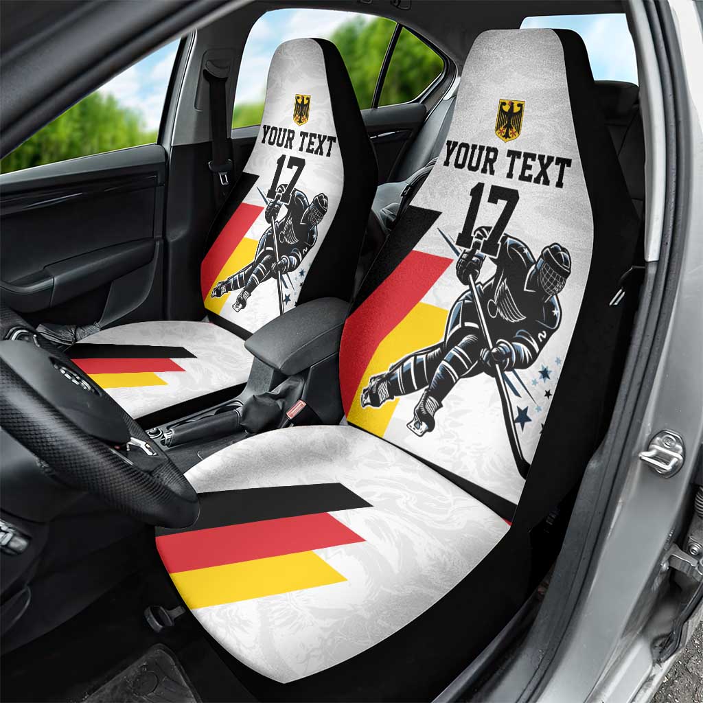 Custom Germany Ice Hockey Car Seat Cover Retro Jersey