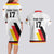 Custom Germany Ice Hockey Couples Matching Long Sleeve Bodycon Dress and Hawaiian Shirt Retro Jersey