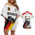 Custom Germany Ice Hockey Couples Matching Off Shoulder Short Dress and Hawaiian Shirt Retro Jersey