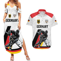 Custom Germany Ice Hockey Couples Matching Summer Maxi Dress and Hawaiian Shirt Retro Jersey