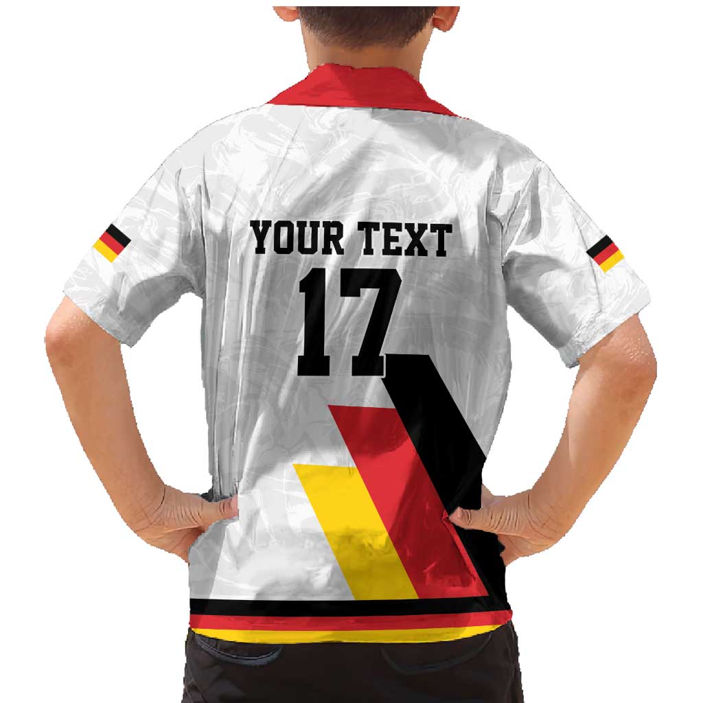 Custom Germany Ice Hockey Family Matching Mermaid Dress and Hawaiian Shirt Retro Jersey