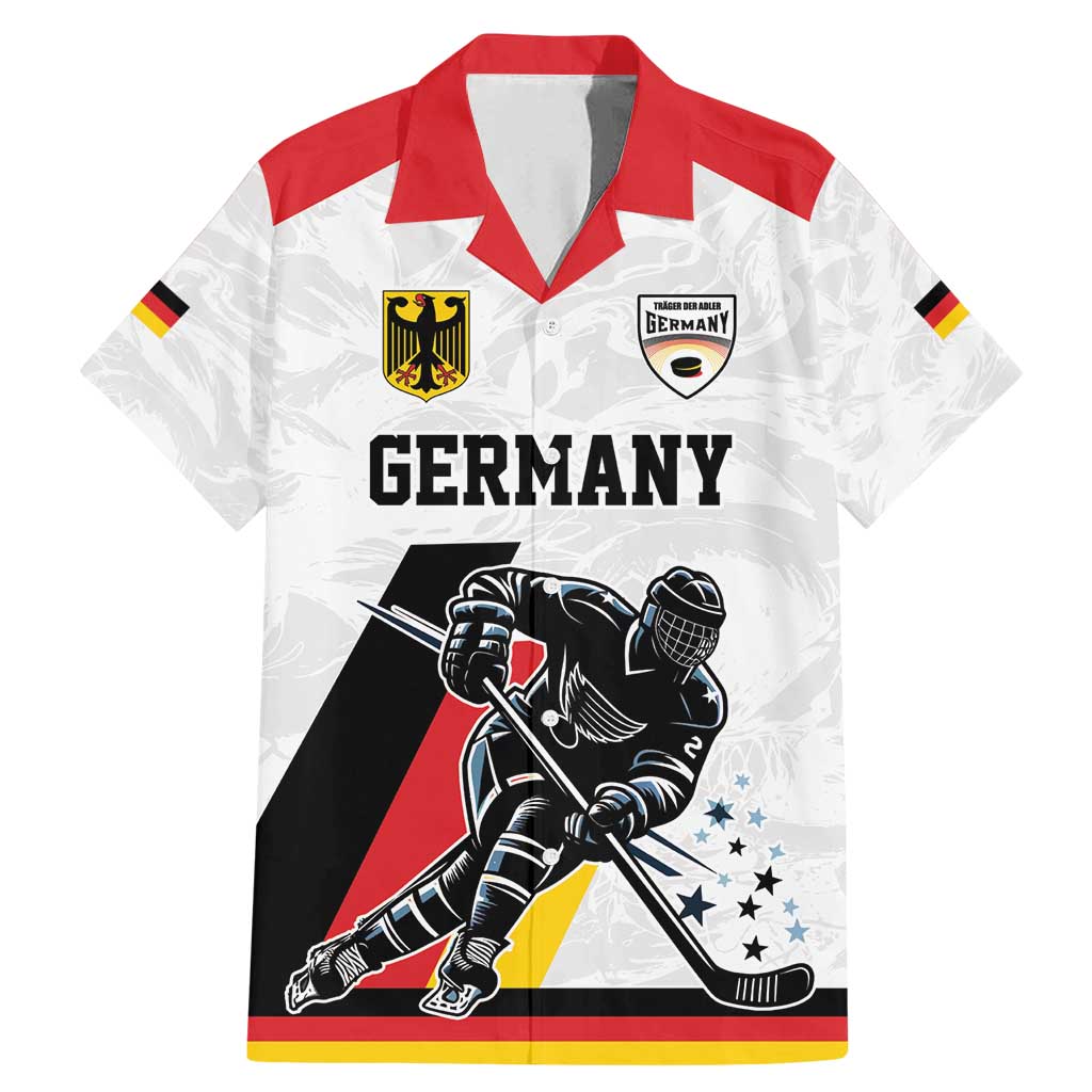 Custom Germany Ice Hockey Family Matching Mermaid Dress and Hawaiian Shirt Retro Jersey