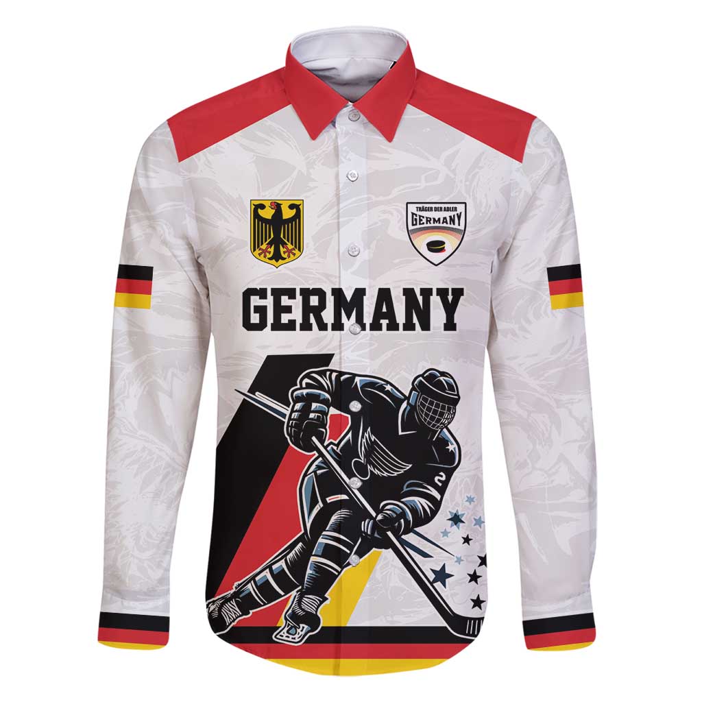 Custom Germany Ice Hockey Family Matching Mermaid Dress and Hawaiian Shirt Retro Jersey