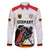 Custom Germany Ice Hockey Family Matching Off The Shoulder Long Sleeve Dress and Hawaiian Shirt Retro Jersey