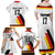 Custom Germany Ice Hockey Family Matching Off Shoulder Maxi Dress and Hawaiian Shirt Retro Jersey