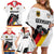 Custom Germany Ice Hockey Family Matching Off Shoulder Short Dress and Hawaiian Shirt Retro Jersey