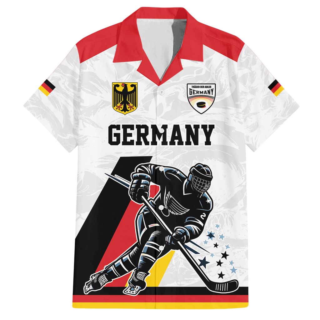 Custom Germany Ice Hockey Family Matching Puletasi and Hawaiian Shirt Retro Jersey
