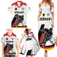 Custom Germany Ice Hockey Family Matching Summer Maxi Dress and Hawaiian Shirt Retro Jersey