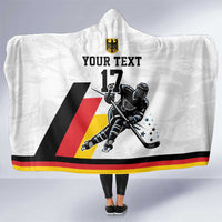 Custom Germany Ice Hockey Hooded Blanket Retro Jersey