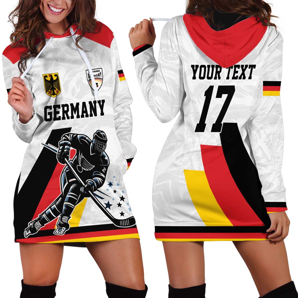 Custom Germany Ice Hockey Hoodie Dress Retro Jersey