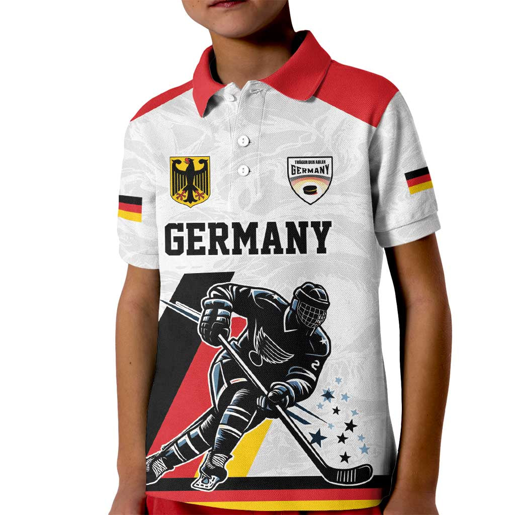 Custom Germany Ice Hockey Kid Polo Shirt Retro Jersey