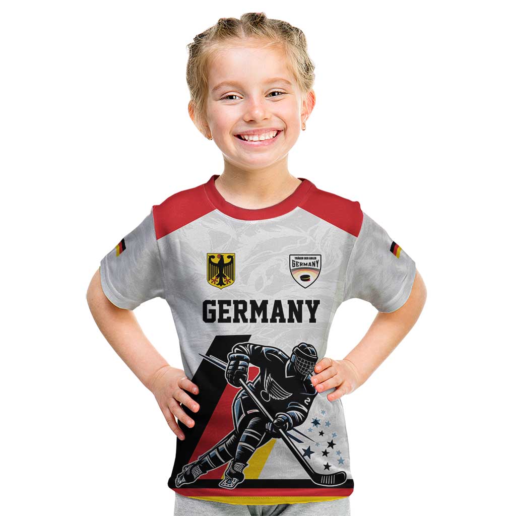 Custom Germany Ice Hockey Kid T Shirt Retro Jersey