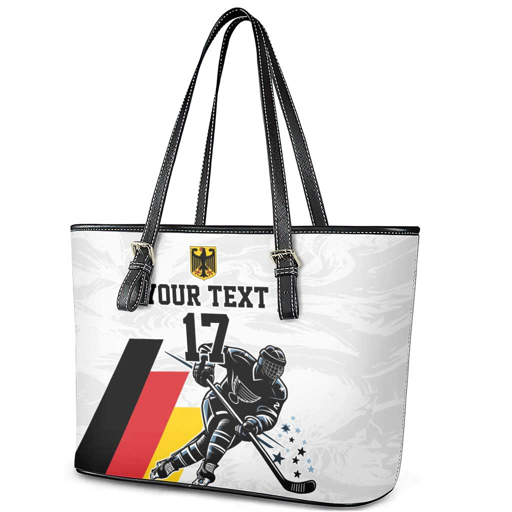 Custom Germany Ice Hockey Leather Tote Bag Retro Jersey