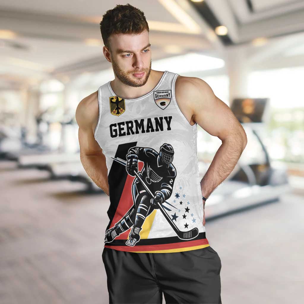 Custom Germany Ice Hockey Men Tank Top Retro Jersey