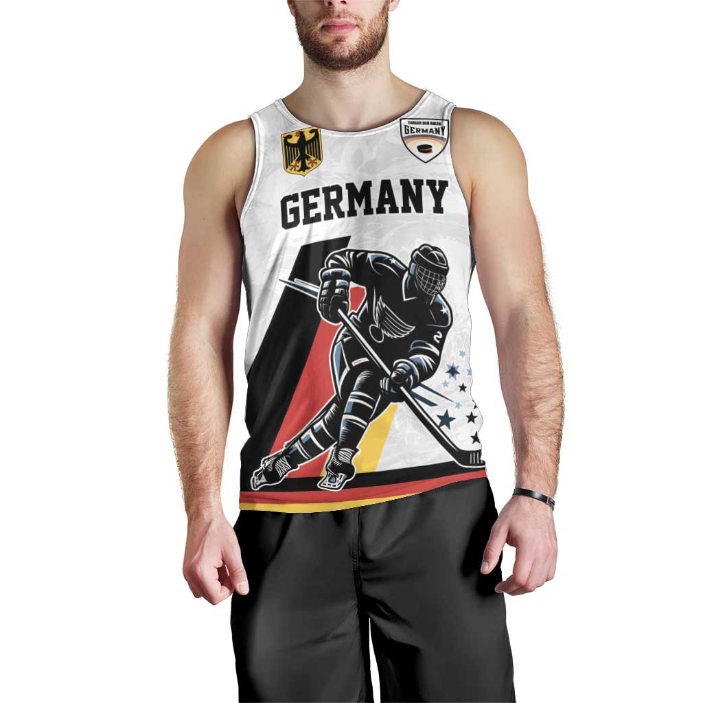 Custom Germany Ice Hockey Men Tank Top Retro Jersey
