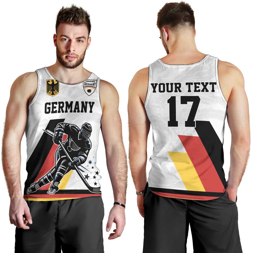 Custom Germany Ice Hockey Men Tank Top Retro Jersey
