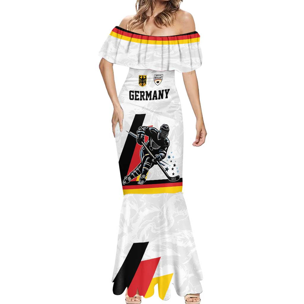 Custom Germany Ice Hockey Mermaid Dress Retro Jersey
