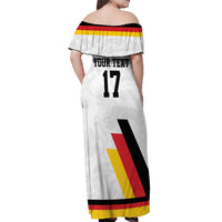 Custom Germany Ice Hockey Off Shoulder Maxi Dress Retro Jersey
